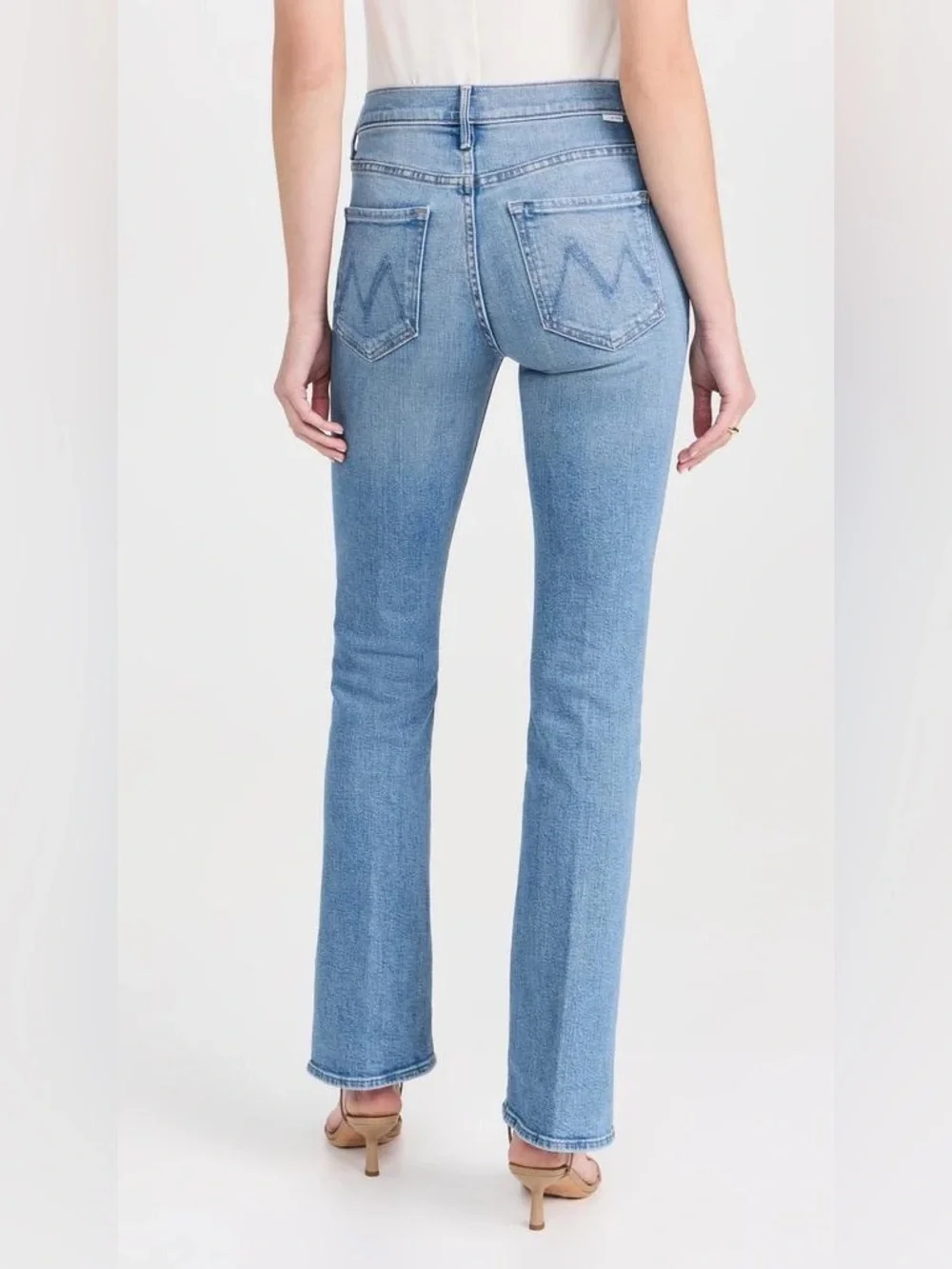 MOTHER The Outsider Sneak Jeans Full Moon Wash Mid Rise Bootcut Size 26 New NWOT
